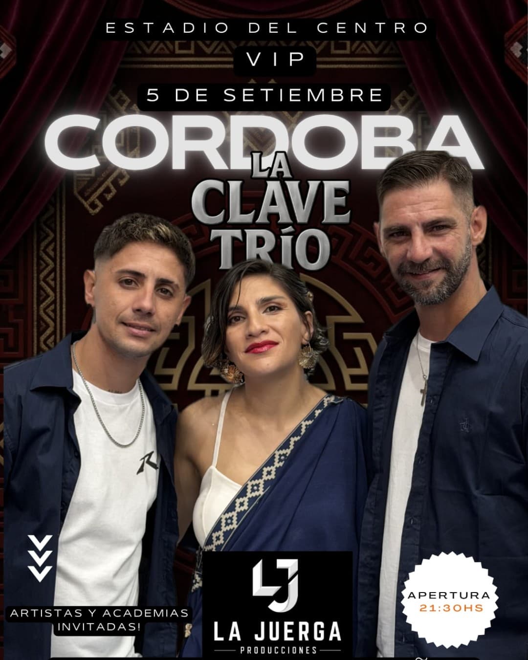 Noche! Clave!! Con la Clave Trio!!! 🔥🍷🍖🎼🎶
