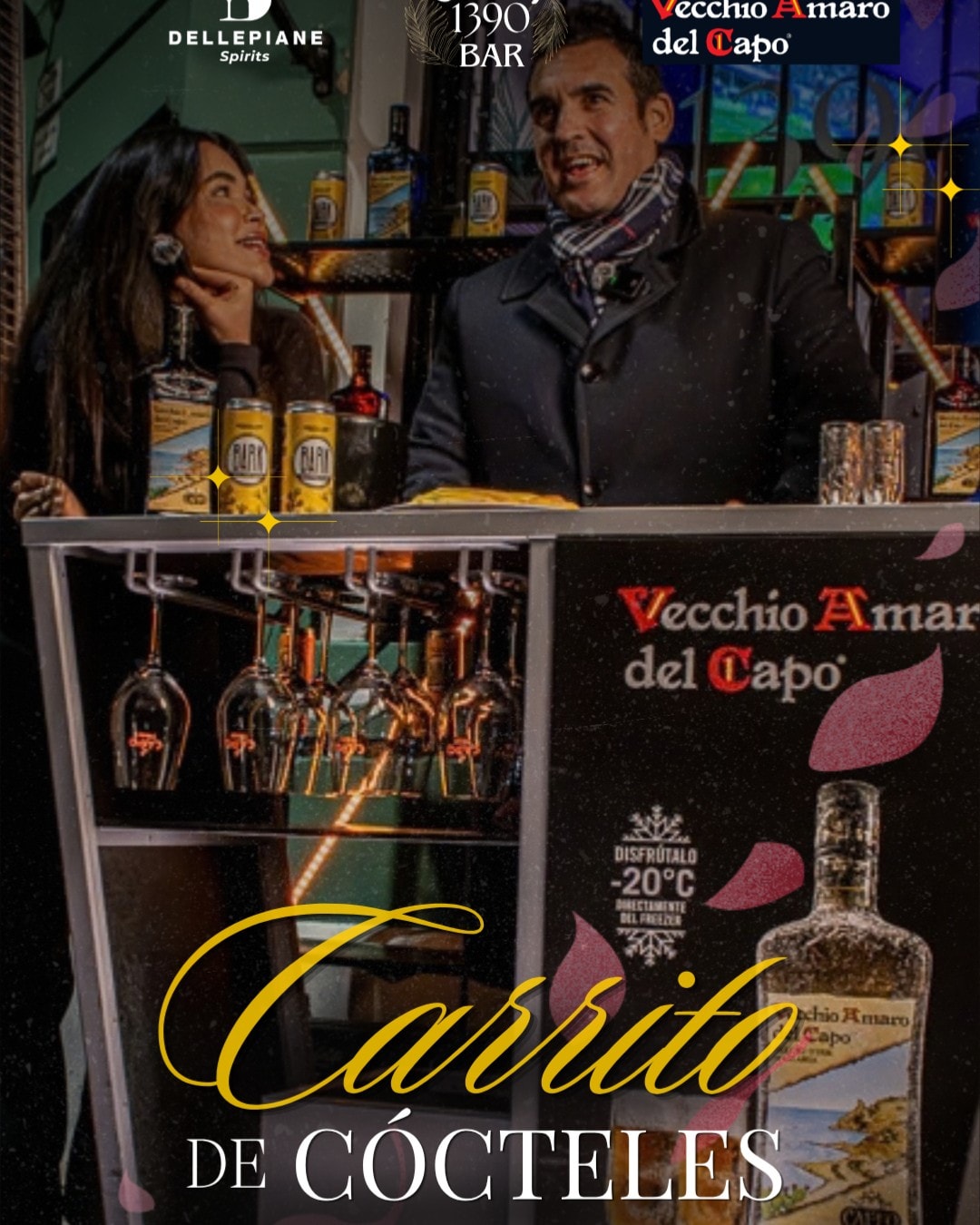 Carrito de Cócteles - Vecchio Amaro del Capo